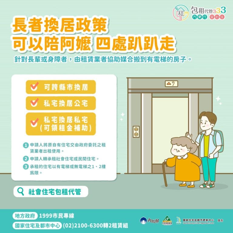長者換居政策,包租代管,社會住宅